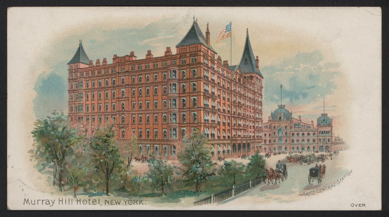Murray Hill Hotel, New York, ABD (renkli gravür) by American School