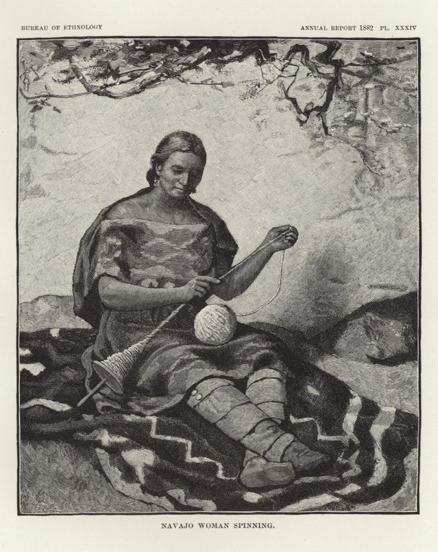 Navajo kadın iplik by American School