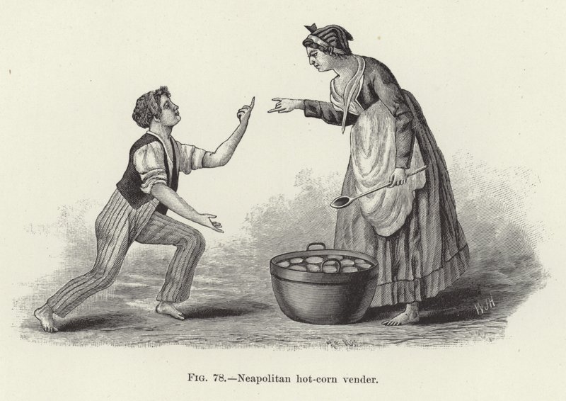 Napoliten sıcak mısır satıcısı by American School