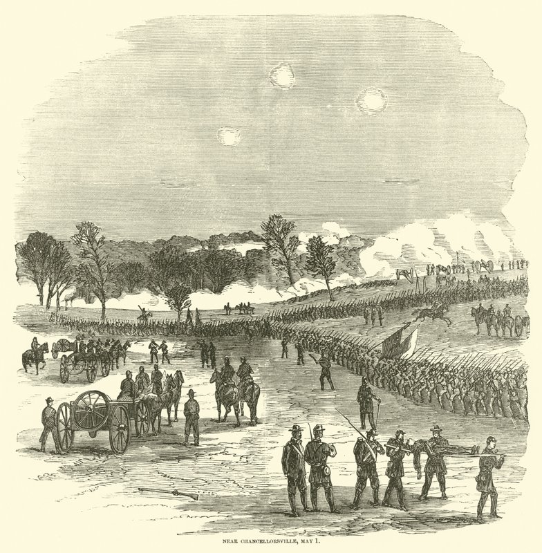 Chancellorsville yakınlarında, 1 Mayıs 1863 by American School