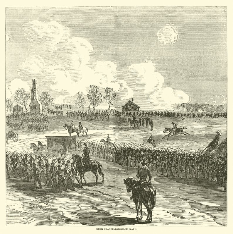Chancellorsville yakınlarında, 1 Mayıs 1863 by American School