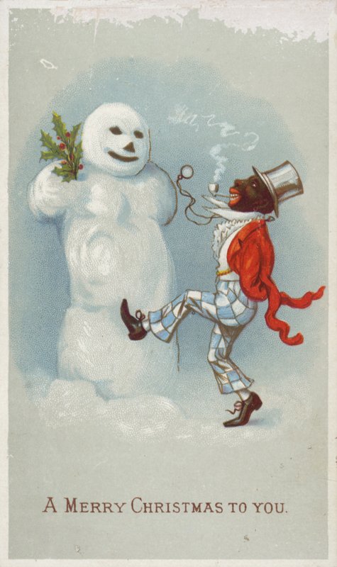 zenci ve kardan adam noel kartı by American School