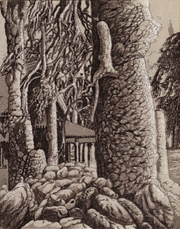 Niagara Şelalesi: Parkta kış harikaları (litho) by American School