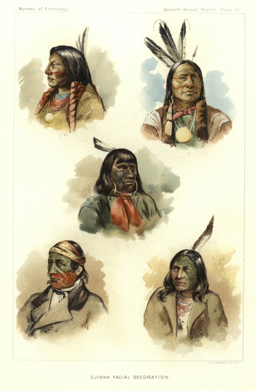 Ojibwa Yüz Dekorasyonu by American School
