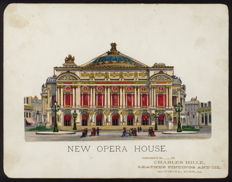 Palais Garnier opera binası, Paris, Fransa (chromolitho) by American School