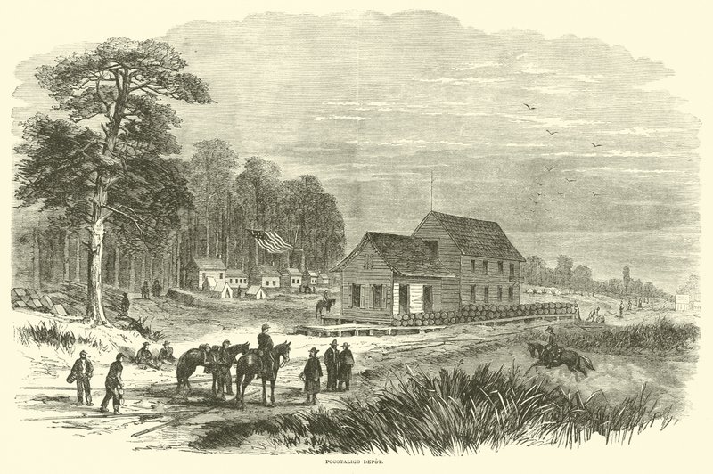 Pocotaligo Deposu, Ocak 1865 by American School