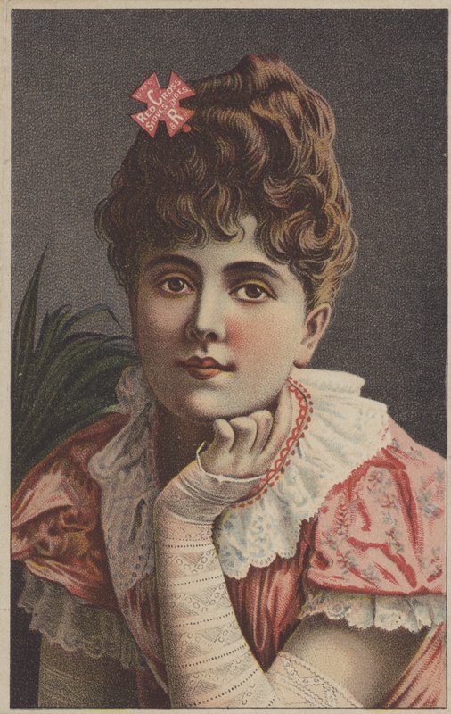 Kızıl Haç Soba ve Ocaklarının reklamını yapan güzel kız (chromolitho) by American School