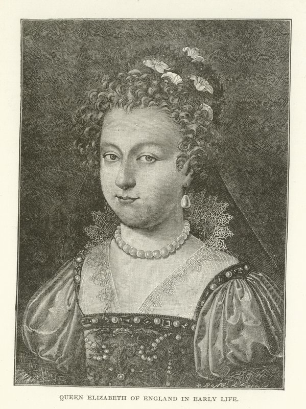 Erken yaşamda İngiltere Kraliçesi Elizabeth by American School