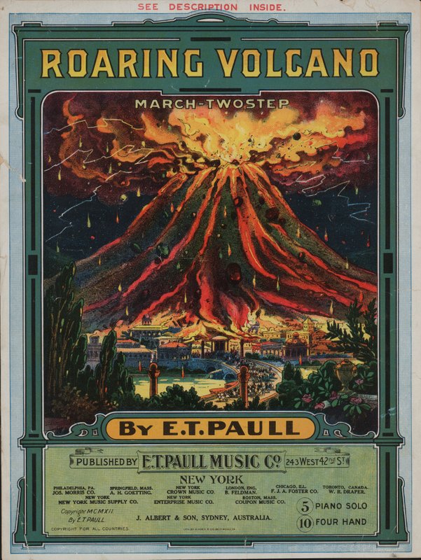Kükreyen yanardağ (renkli lito) by American School