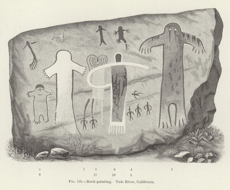 Kaya resmi, Tule Nehri, California by American School