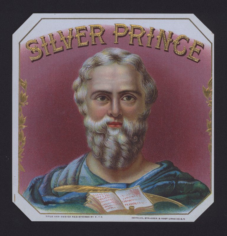Silver Prince, puro etiketi (chromolitho) by American School