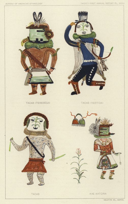 Tacab (Tenebidji), Tacas (Yebitcai), Tacab, Kae Katcina (renkli lito) by American School