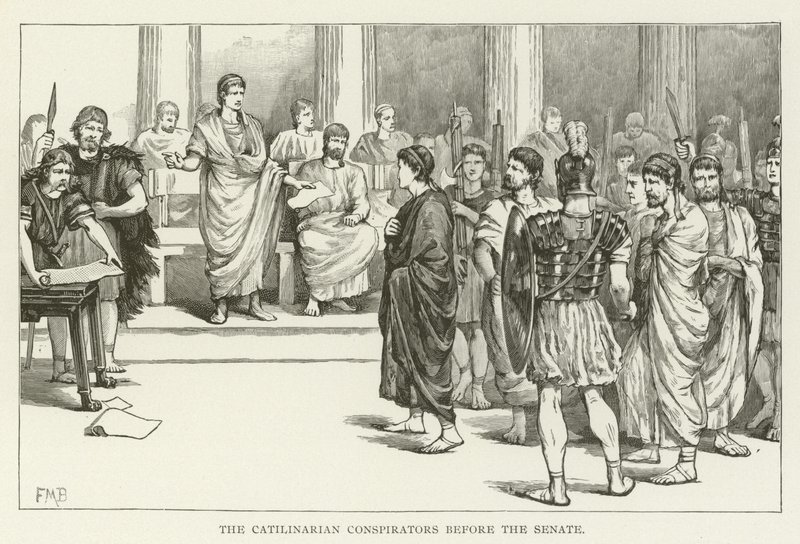 Senato önünde Catilinarian Komplocular by American School