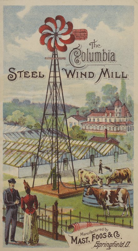 Columbia Çelik Rüzgar Değirmeni (chromolitho) by American School