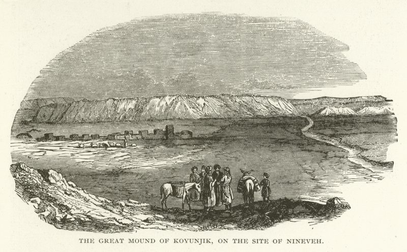 Nineveh yerinde Koyunjik Büyük Höyüğü, by American School