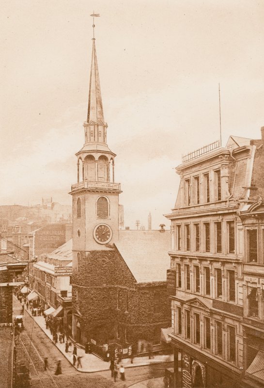 The Old South Meeting House, Boston (fotogravür) by American School