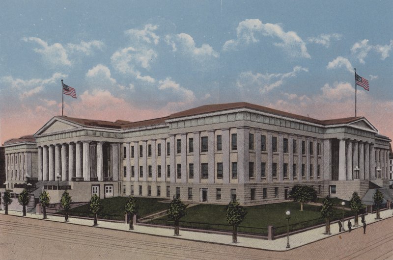 Patent Ofisi, Washington DC (renkli taş baskı) by American School