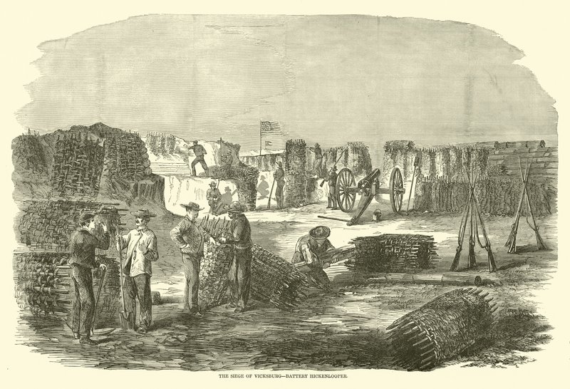 Vicksburg Kuşatması, Battery Hickenlooper, Haziran 1863 by American School