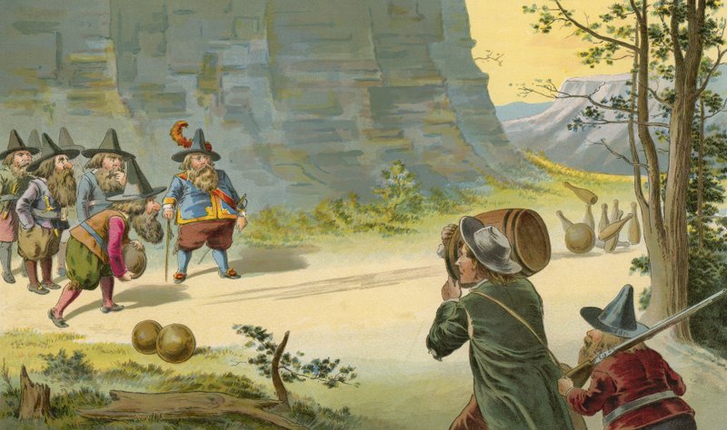 Dağlarda dokuz pinli oyun by American School