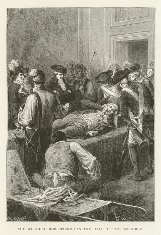 Yaralı Robespierre Meclis Salonunda by American School