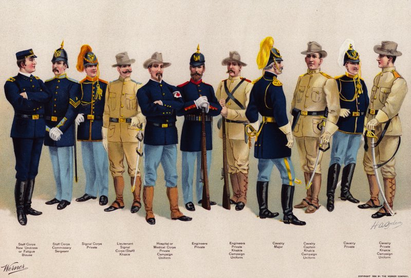 ABD Ordusu, üniformalar, 4 Süvari, 2 Mühendis by American School
