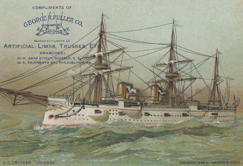ABD Donanması kruvazörü USS Chicago, 1898 by American School