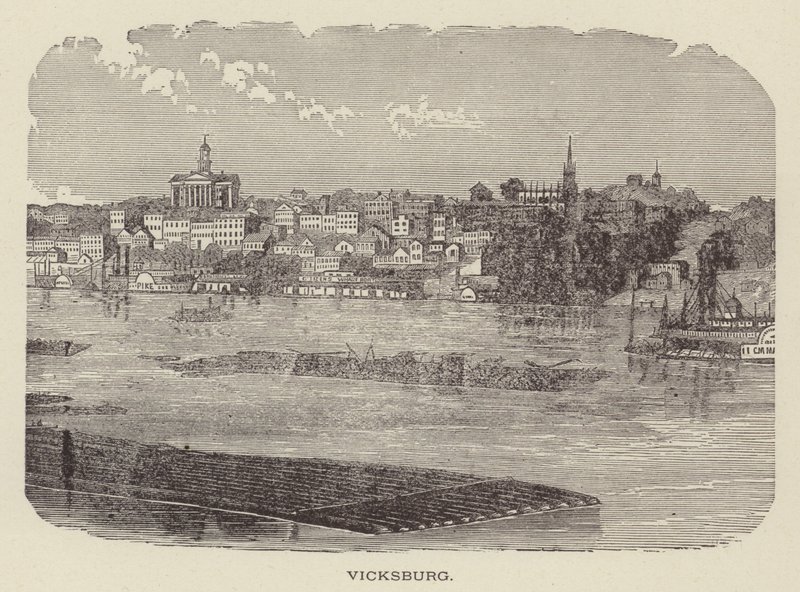 Vicksburg, Mississippi, ABD (gravür) by American School
