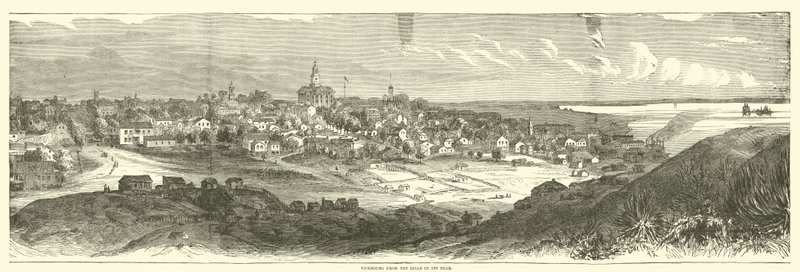 Arkasındaki tepelerden Vicksburg, 1863 Mayıs by American School