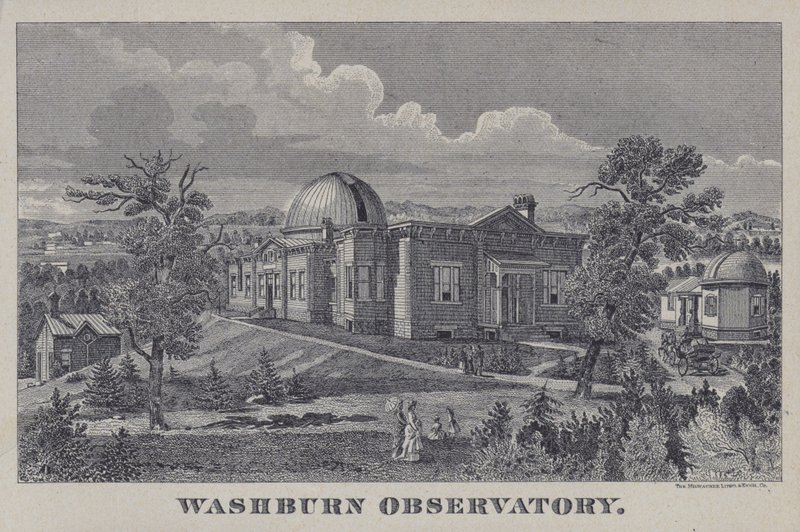 Washburn Gözlemevi, Madison, Wisconsin, ABD (lito) by American School