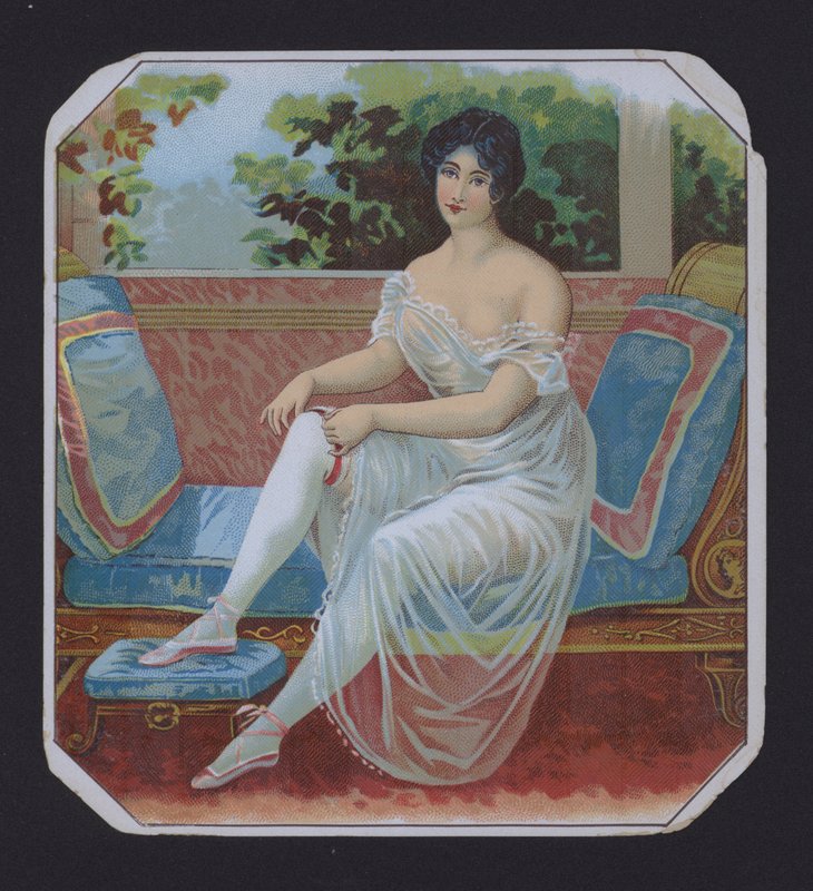 Sabahlıklı kadın, puro etiketi (chromolitho) by American School
