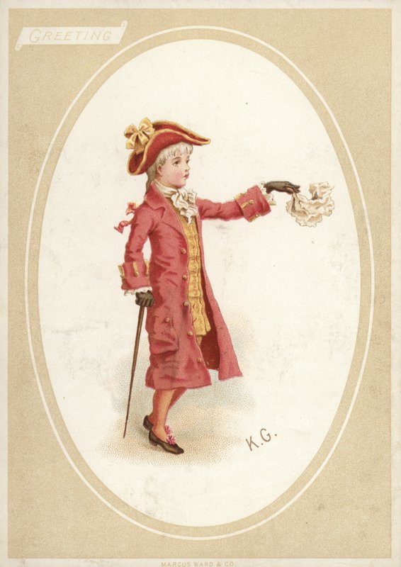 18. yüzyıl kostümlü genç çocuk by American School