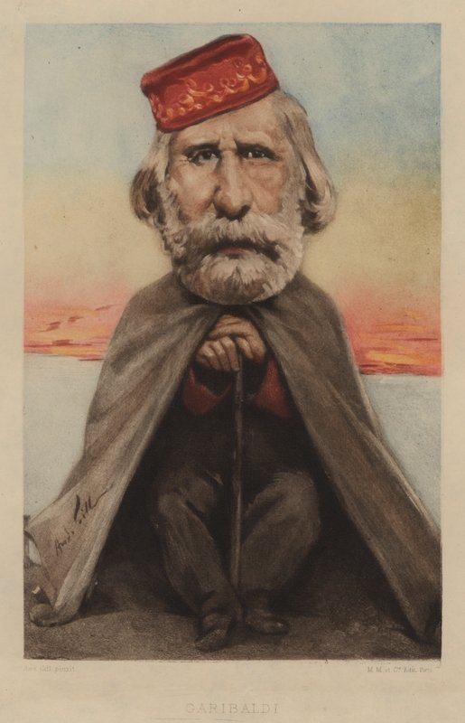 Giuseppe Garibaldi, Italian soldier, politician and nationalist  by Andre Gill