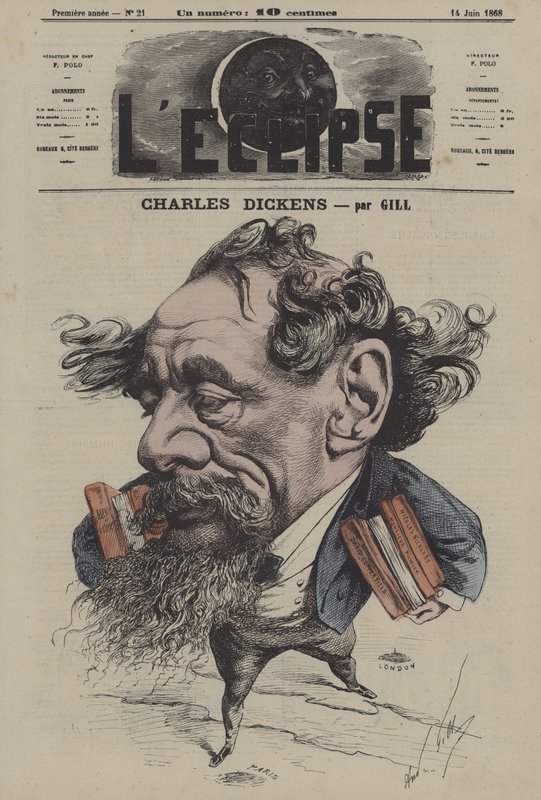 Charles Dickens ve Gill by Andre Gill