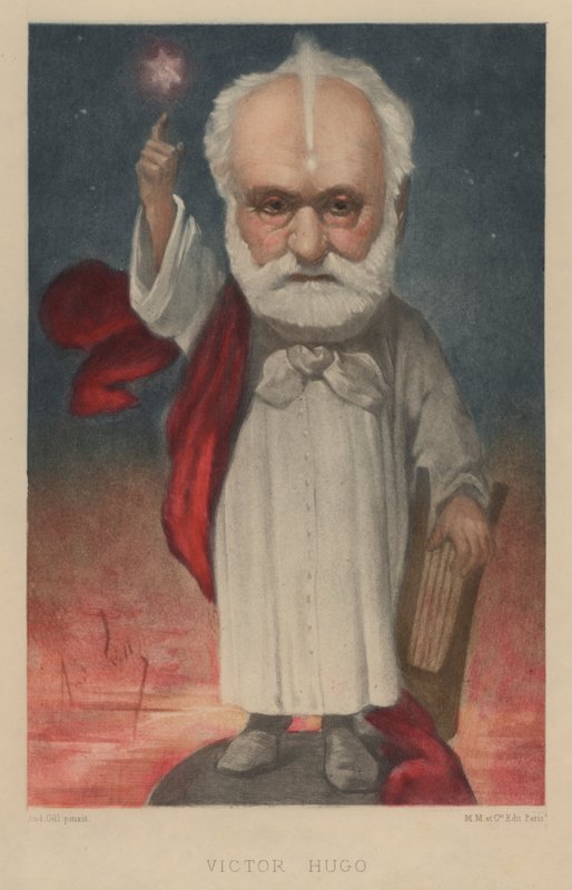 Victor Hugo, French poet, novelist and dramatist  by Andre Gill