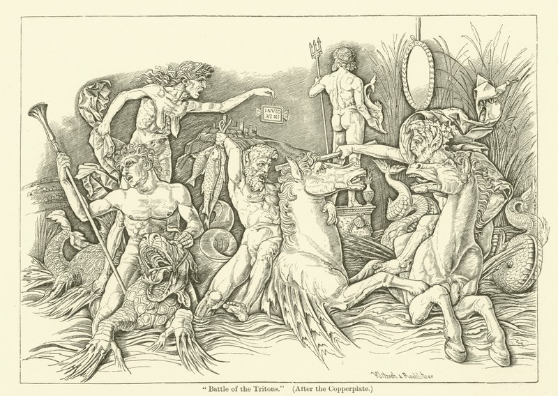 Triton Savaşı (gravür) by Andrea (after) Mantegna