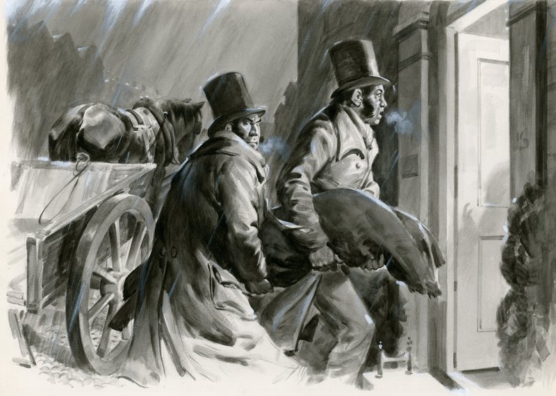 Burke ve Hare Mezar Soyguncuları ve Katiller (kağıt üzerine guaj) by Andrew Howat