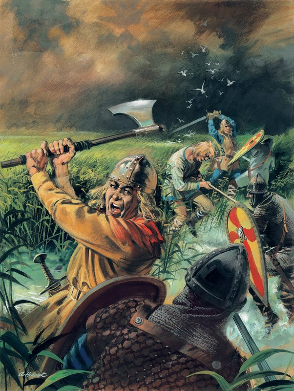 Hereward the Wake (kağıt üzerine guaj) by Andrew Howat