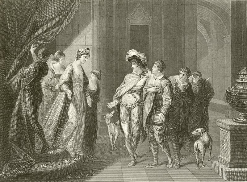 Edgar ve Elfrida arasındaki röportaj by Angelica Kauffmann