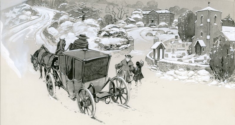 Karlar içindeki 18. yüzyıl evi by Angus McBride