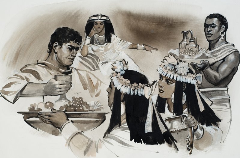 Anthony ve Kleopatra (kağıt üzerine guaj) by Angus McBride