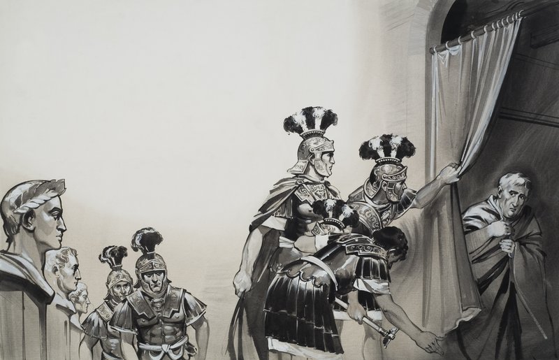 Claudius (MÖ 10-MS 54) (kağıt üzerine guaj) by Angus McBride