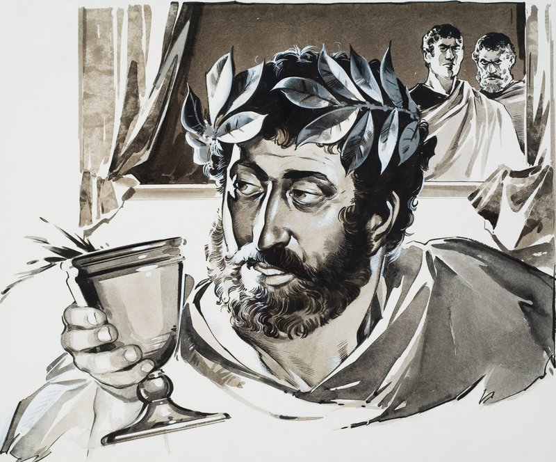 İmparator Commodus (kağıt üzerine guaj) by Angus McBride