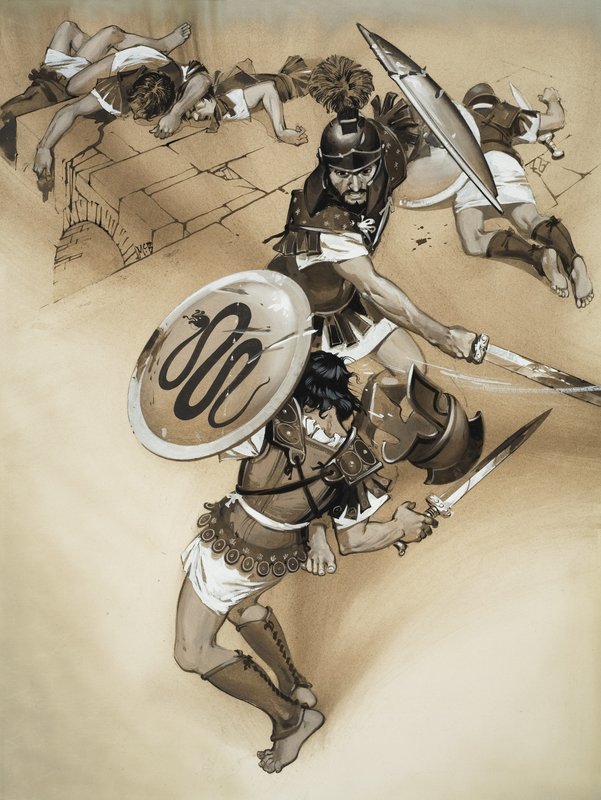 Horatii (kağıt üzerine guaj) by Angus McBride