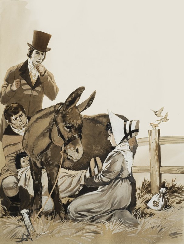 John Constable (1776-1837) ve Boğmaca İçin Bir Çare (kâğıt üzerine guaj) by Angus McBride