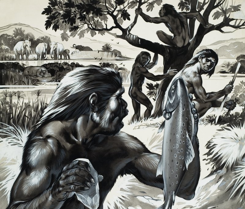 Mankind in the Making (kağıt üzerine guaj) by Angus McBride