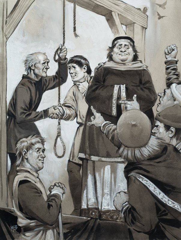 Ortaçağ Adaleti (kağıt üzerine guaj) by Angus McBride
