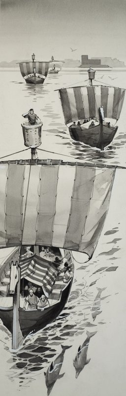 Fenikeliler (kağıt üzerine guaj) by Angus McBride