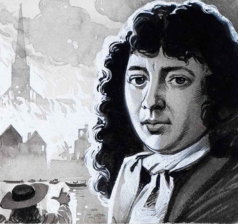 Samuel Pepys ve Büyük Londra Yangını by Angus McBride