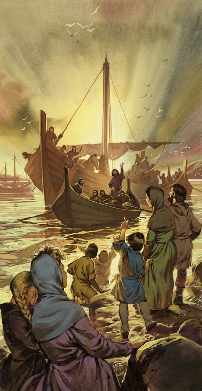 Ayrılık (kağıt üzerine guaj) by Angus McBride