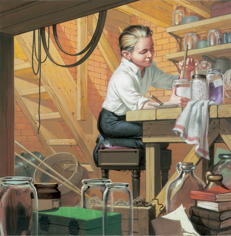 Thomas Alma Edison (1847-1931) (kağıt üzerine guaj) by Angus McBride